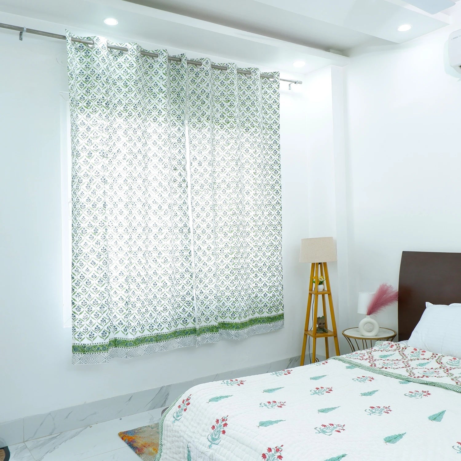 Block Print Cotton curtain - Salona - Tarvik